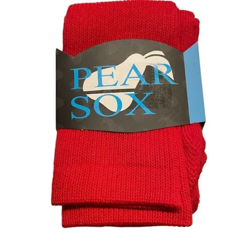 Pear Sox Allsport Knee High Socks Red Intermediate Size Moisture Wicking Tube